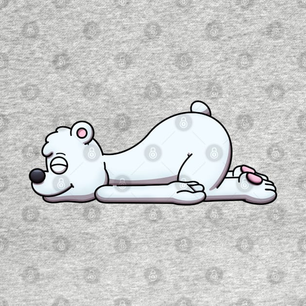 Sleeping Cartoon Polar Bear by TheMaskedTooner